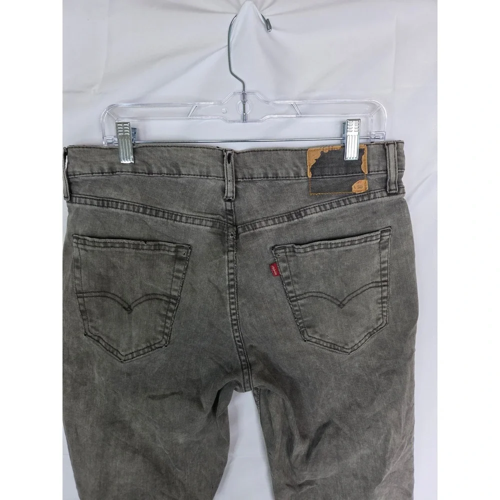 Levis 511 Slim Fit Grey Faded Denim Jeans Mens